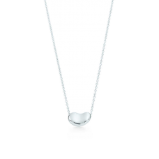 Collar con colgante de frijol Tiffany Elsa Peretti de plata de ley