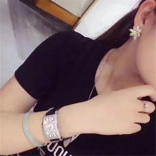 Pendientes Tiffany con forma floral, cristales blancos y amarillos, joyería para mujer