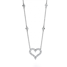 Colgante de collar de corazón de diamantes Tiffany Hearts
