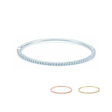 Brazalete con bisagras Tiffany Metro en plata de ley y diamantes