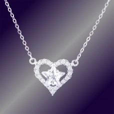 Collar Tiffany Corazón Estrella Piedras Preciosas Colgante Mujer Regalo
