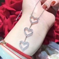 Collar con colgante de tres corazones entrelazados Tiffany, joyería para mujer, Reino Unido