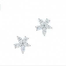 Pendientes de racimo mixto Tiffany Victoria Joyas de plata 925 y diamantes