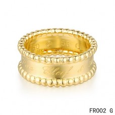 Anillo con firma Van Cleef Arpels Perlee en oro amarillo
