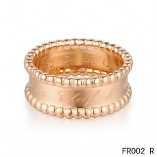 Anillo con firma Van Cleef Arpels Perlee en oro rosa