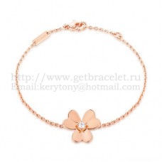 Van Cleef Arpels Pulsera Flores Frivole 1 Flores Oro Rosa Con Diamante