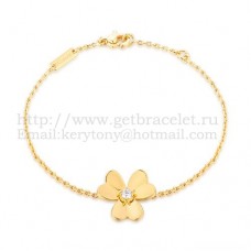 Van Cleef Arpels Pulsera Flores Frivole 1 Flores Oro Amarillo Con Diamante