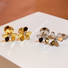 Pendientes Van Cleef Arpels Frivole Mini Oro amarillo/Oro blanco/Oro rosa con diamante