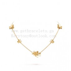 Collar Van Cleef Arpels Frivole 9 flores con diamantes Oro amarillo/Oro blanco/Oro rosa