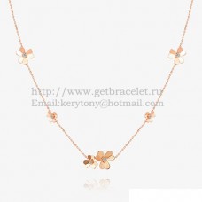 Collar Van Cleef Arpels Frivole de oro rosa con 9 diamantes redondos