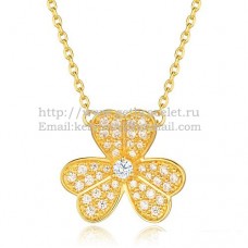Collar Van Cleef Arpels Frivole de oro amarillo con pavé de diamantes