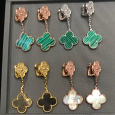 Pendientes Van Cleef Arpels Magic Alhambra 2 motivos Nácar con Diamantes
