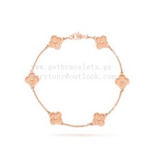 Van Cleef Arpels Pulsera Sweet Alhambra 6 Motivos Oro Rosa