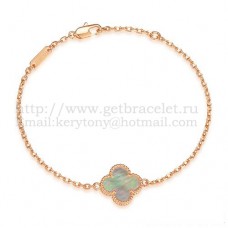 Pulsera Van Cleef Arpels Sweet Alhambra de oro rosa con nácar gris
