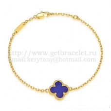 Pulsera Van Cleef Arpels Sweet Alhambra de oro amarillo con piedra lapislázuli y nácar