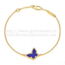 Van Cleef Arpels Pulsera Sweet Alhambra Mariposa Oro Amarillo Con Piedra Lapislázuli Nácar