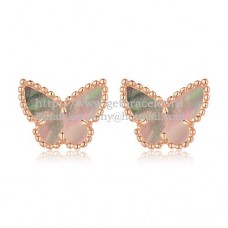 Pendientes Van Cleef Arpels Sweet Alhambra Mariposa Oro rosa con nácar gris