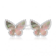 Pendientes Van Cleef Arpels Sweet Alhambra Mariposa Oro blanco con nácar gris