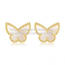 Pendientes Van Cleef Arpels Sweet Alhambra Mariposa Oro amarillo con nácar blanco