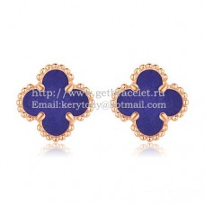 Pendientes Van Cleef Arpels Sweet Alhambra Oro rosa con piedra lapislázuli Nácar
