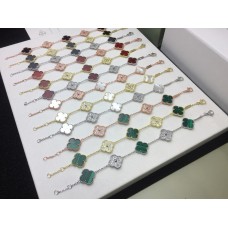 Pulsera Van Cleef Arpels Alhambra 5 Motivos Nácar Diamante