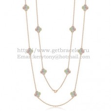 Collar Van Cleef Arpels Alhambra Oro rosa 10 motivos con nácar gris