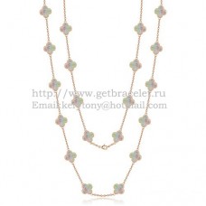 Collar Van Cleef Arpels Alhambra Oro rosa 20 motivos con nácar gris