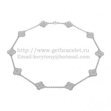 Collar Van Cleef Arpels Alhambra Oro blanco 10 Motivos