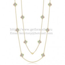 Collar Van Cleef Arpels Alhambra Oro amarillo 10 motivos con nácar gris