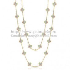 Collar Van Cleef Arpels Alhambra Oro amarillo 20 motivos con nácar gris