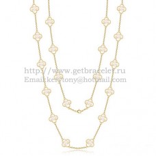 Collar Van Cleef Arpels Alhambra Oro amarillo 20 motivos con nácar blanco