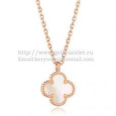 Colgante Van Cleef Arpels Sweet Alhambra de oro rosa con nácar blanco de 9 mm