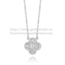 Colgante Van Cleef Arpels Alhambra Oro blanco con diamantes
