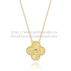 Colgante Van Cleef Arpels Alhambra de oro amarillo con diamantes redondos