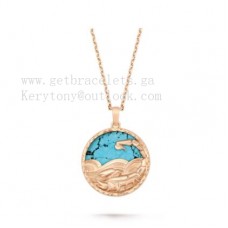 Collar largo Van Cleef Arpels Zodiaque Scorpii oro rosa turquesa