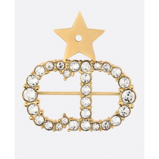 Dior Sous Les Etoiles Broche de diamantes de latón con forma de estrella encantadora para mujer