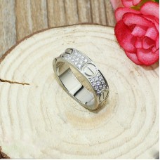 Anillo Cartier Love en oro blanco de 18 quilates con diamantes pavimentados